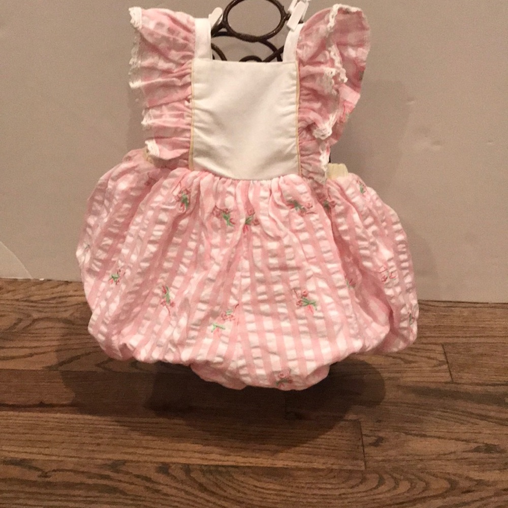 Baby girls bubble romper
